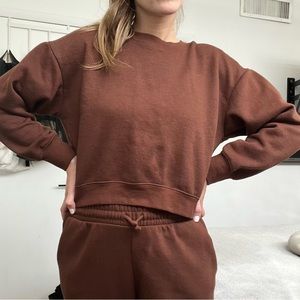 ZARA brown sweatsuit set